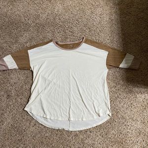 BRAND NEW Tan/Cream Mid Sleeve Casual Shirt 1X